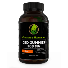 Oliver's Harvest CBD 300 mg Sour Gummies. 30 Gummies.