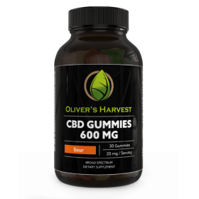 Oliver's Harvest CBD 600 mg Sour Gummies. 30 Gummies.